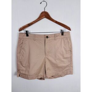 Old Navy Everyday Shorts Women's 10 Tan‎ Lightweight Casual Cotton Blend